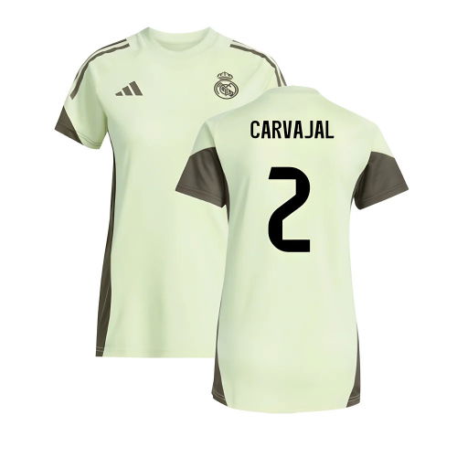 2025-2026 Real Madrid Training Jersey (Almost Lime) - Womens (Carvajal 2)