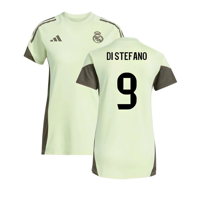 2025-2026 Real Madrid Training Jersey (Almost Lime) - Womens (Di Stefano 9)