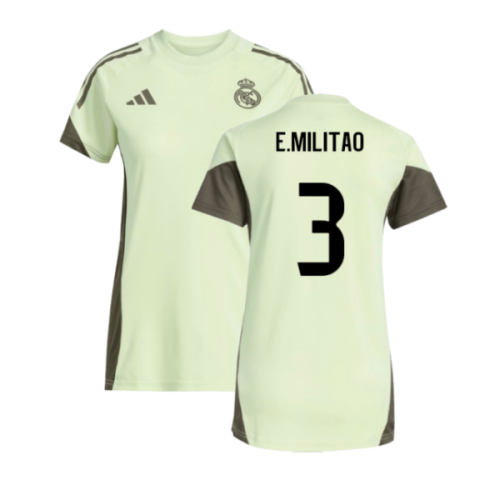 2025-2026 Real Madrid Training Jersey (Almost Lime) - Womens (E.Militao 3)