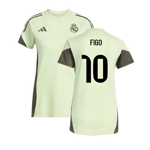 2025-2026 Real Madrid Training Jersey (Almost Lime) - Womens (Figo 10)