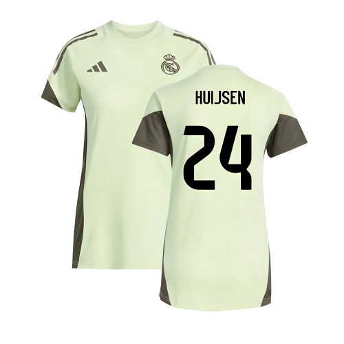 2025-2026 Real Madrid Training Jersey (Almost Lime) - Womens (Huijsen 24)