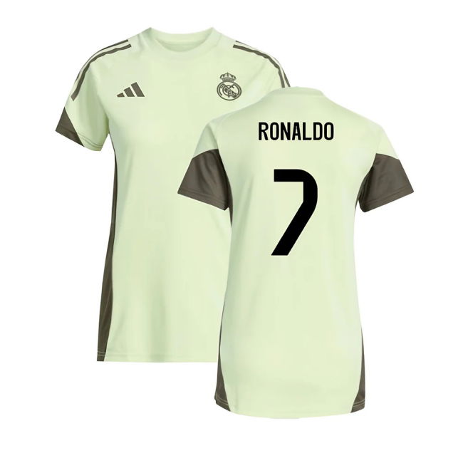 2025-2026 Real Madrid Training Jersey (Almost Lime) - Womens (Ronaldo 7)