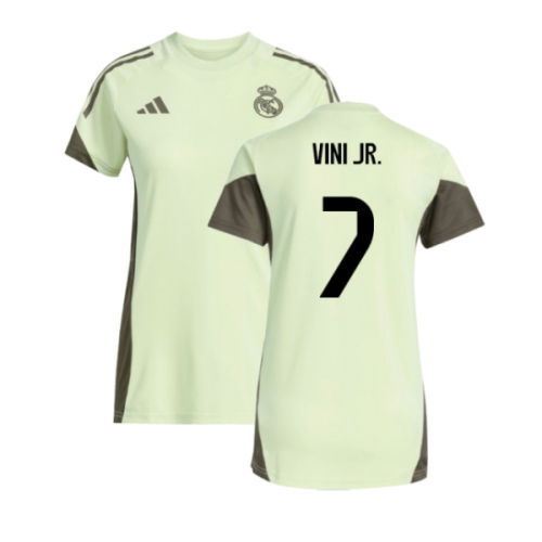 2025-2026 Real Madrid Training Jersey (Almost Lime) - Womens (Vini Jr. 7)