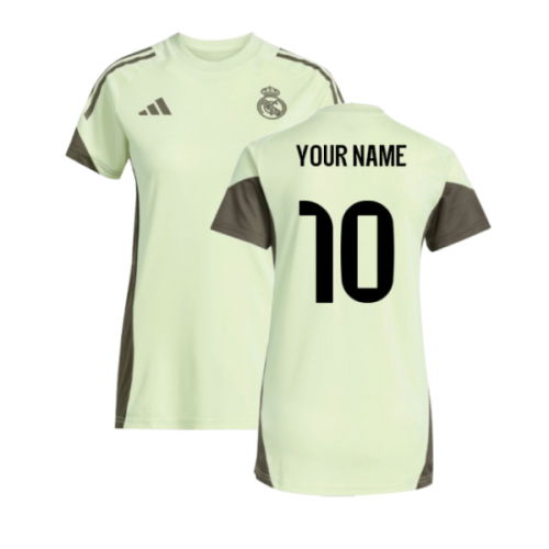 2025-2026 Real Madrid Training Jersey (Almost Lime) - Womens (Your Name)