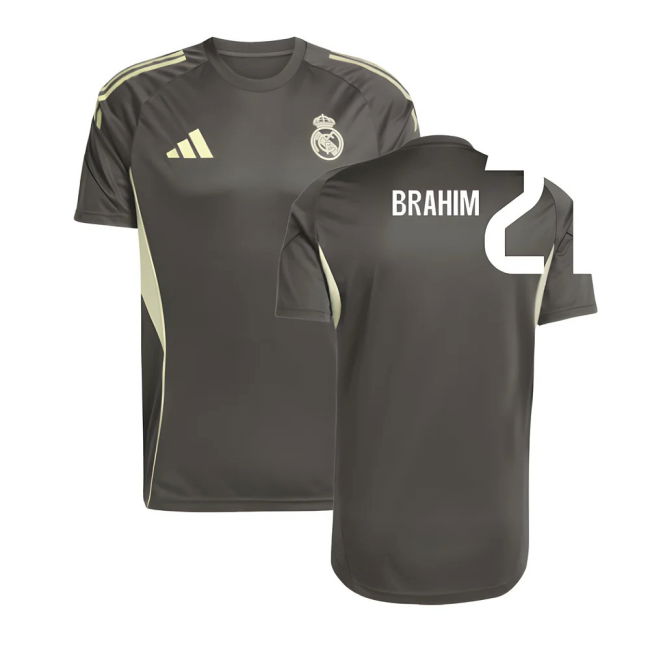 2025-2026 Real Madrid Training Jersey (Utility Grey) (Brahim 21)