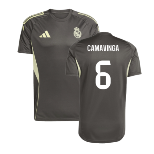 2025-2026 Real Madrid Training Jersey (Utility Grey) (Camavinga 6)