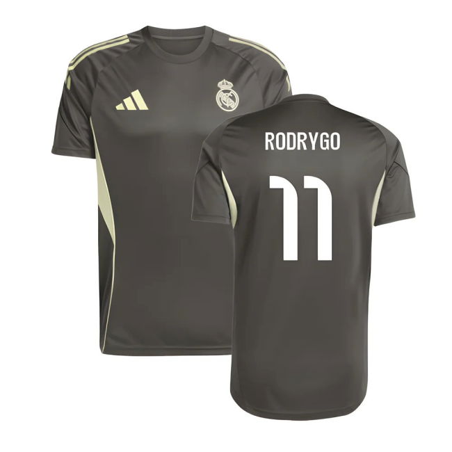 2025-2026 Real Madrid Training Jersey (Utility Grey) (Rodrygo 11)
