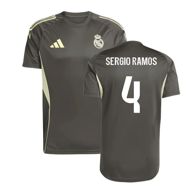 2025-2026 Real Madrid Training Jersey (Utility Grey) (Sergio Ramos 4)
