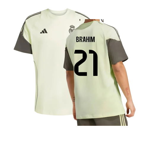 2025-2026 Real Madrid Training Tee (Almost Lime) (Brahim 21)