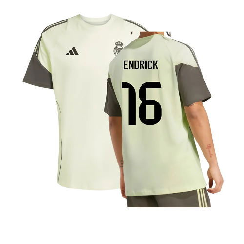 2025-2026 Real Madrid Training Tee (Almost Lime) (Endrick 16)