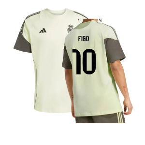 2025-2026 Real Madrid Training Tee (Almost Lime) (Figo 10)