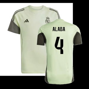2025-2026 Real Madrid Training Tee (Almost Lime) - Kids (Alaba 4)