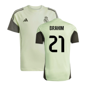 2025-2026 Real Madrid Training Tee (Almost Lime) - Kids (Brahim 21)
