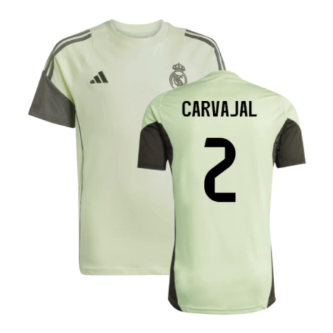 2025-2026 Real Madrid Training Tee (Almost Lime) - Kids (Carvajal 2)