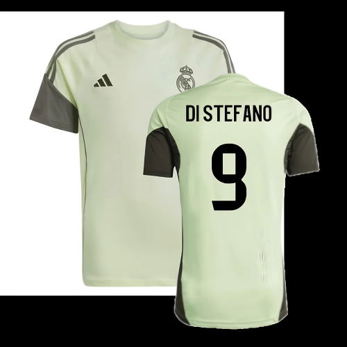 2025-2026 Real Madrid Training Tee (Almost Lime) - Kids (Di Stefano 9)