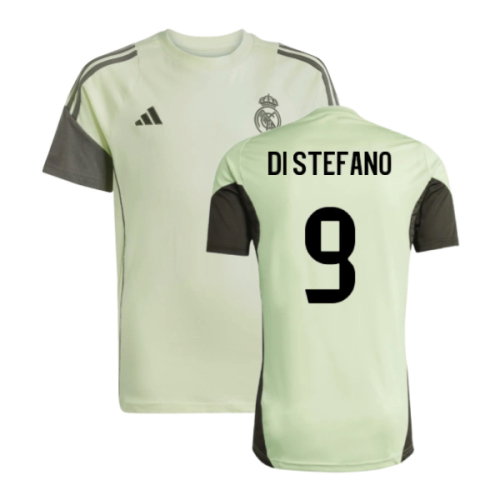 2025-2026 Real Madrid Training Tee (Almost Lime) - Kids (Di Stefano 9)