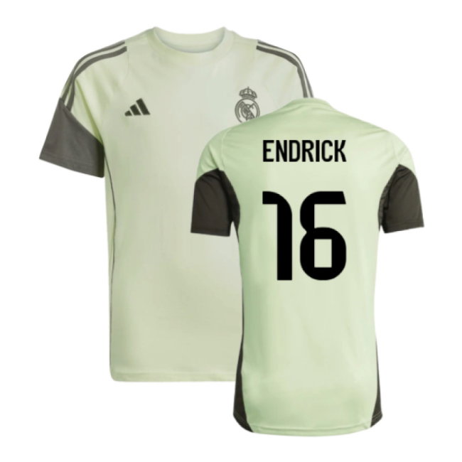 2025-2026 Real Madrid Training Tee (Almost Lime) - Kids (Endrick 16)