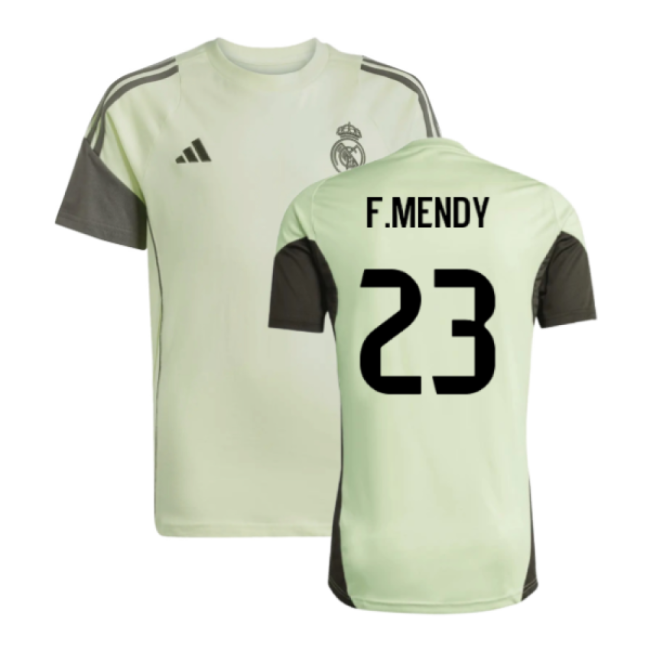 2025-2026 Real Madrid Training Tee (Almost Lime) - Kids (F.Mendy 23)