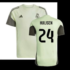 2025-2026 Real Madrid Training Tee (Almost Lime) - Kids (Huijsen 24)