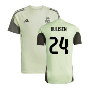 2025-2026 Real Madrid Training Tee (Almost Lime) - Kids (Huijsen 24)