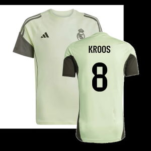 2025-2026 Real Madrid Training Tee (Almost Lime) - Kids (Kroos 8)