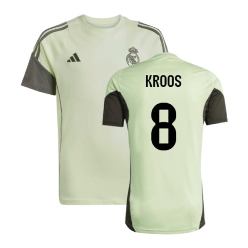 2025-2026 Real Madrid Training Tee (Almost Lime) - Kids (Kroos 8)