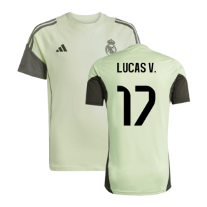 2025-2026 Real Madrid Training Tee (Almost Lime) - Kids (Lucas V. 17)