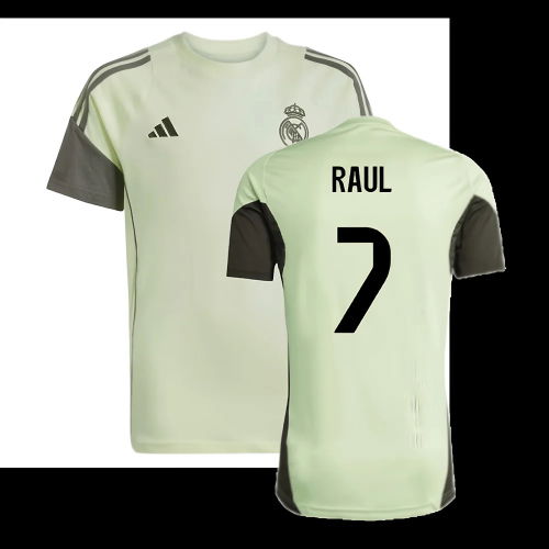 2025-2026 Real Madrid Training Tee (Almost Lime) - Kids (Raul 7)