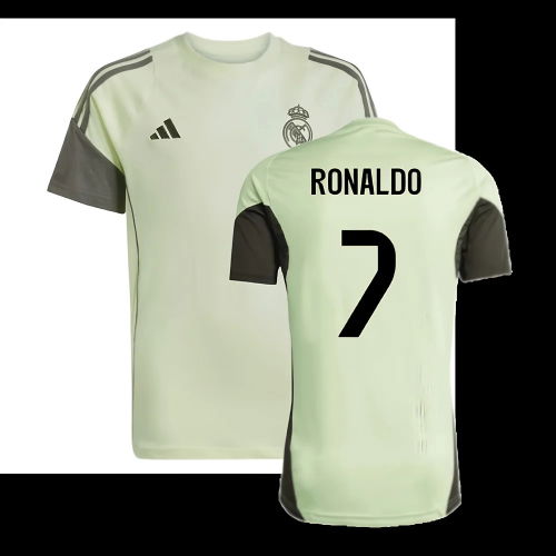 2025-2026 Real Madrid Training Tee (Almost Lime) - Kids (Ronaldo 7)