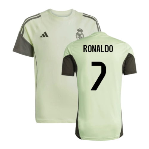 2025-2026 Real Madrid Training Tee (Almost Lime) - Kids (Ronaldo 7)