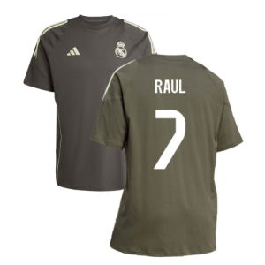 2025-2026 Real Madrid Training Tee (Utility Grey) (Raul 7)