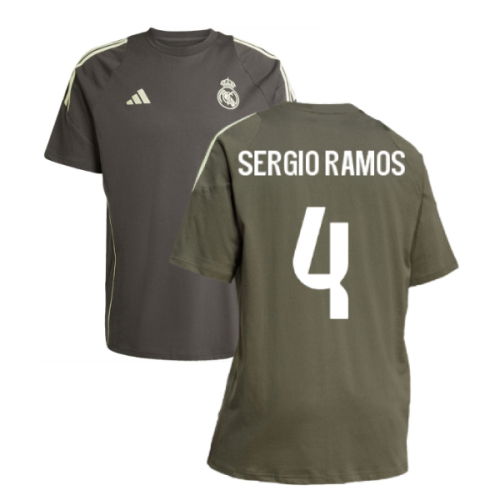 2025-2026 Real Madrid Training Tee (Utility Grey) (Sergio Ramos 4)