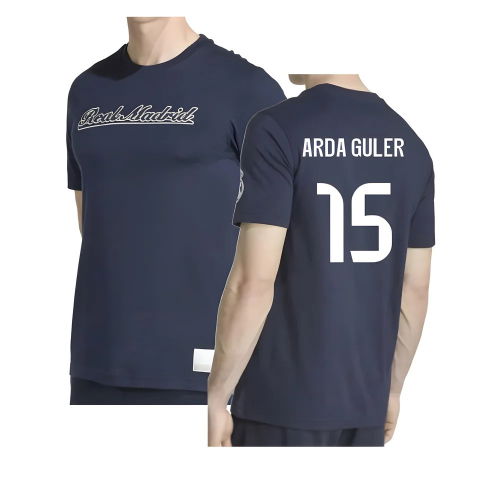 2025-2026 Real Madrid US Tee (Navy) (Arda Guler 15)