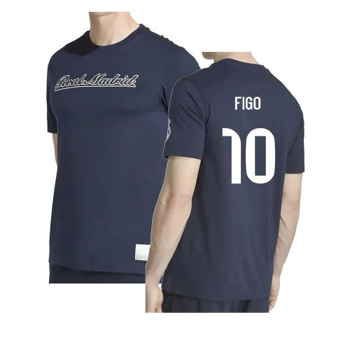 2025-2026 Real Madrid US Tee (Navy) (Figo 10)