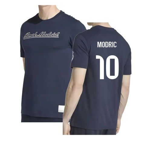 2025-2026 Real Madrid US Tee (Navy) (Modric 10)