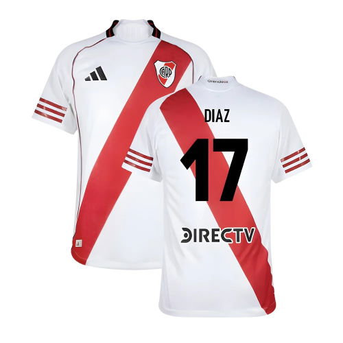 2025-2026 River Plate Authentic Home Shirt (Diaz 17)
