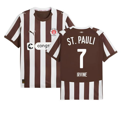 2025-2026 St Pauli Home Shirt (Irvine 7)  2025-2026 St Pauli Home Shirt (Irvine 7)