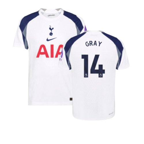 2025-2026 Tottenham Hotspur Authentic Home Shirt (Gray 14)