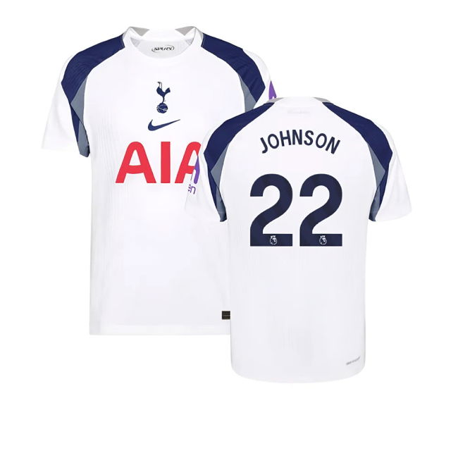 2025-2026 Tottenham Hotspur Authentic Home Shirt (Johnson 22)