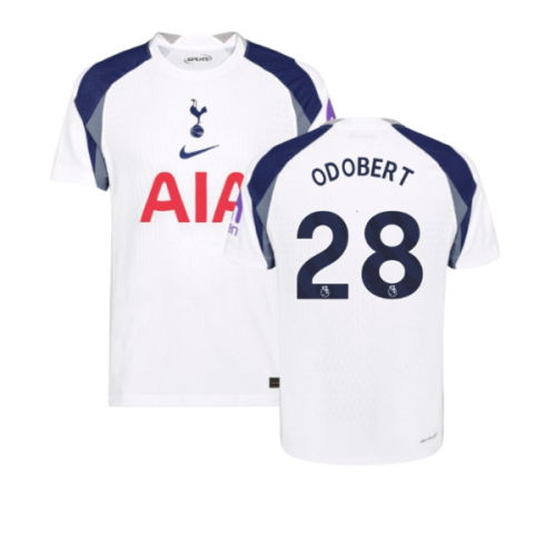 2025-2026 Tottenham Hotspur Authentic Home Shirt (Odobert 28)