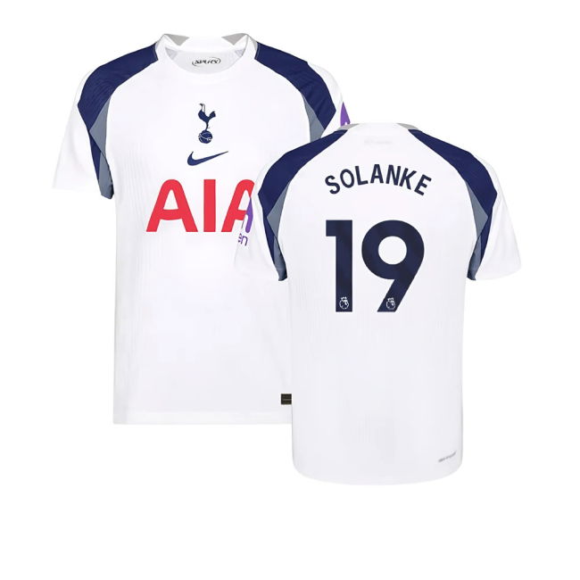 2025-2026 Tottenham Hotspur Authentic Home Shirt (Solanke 19)