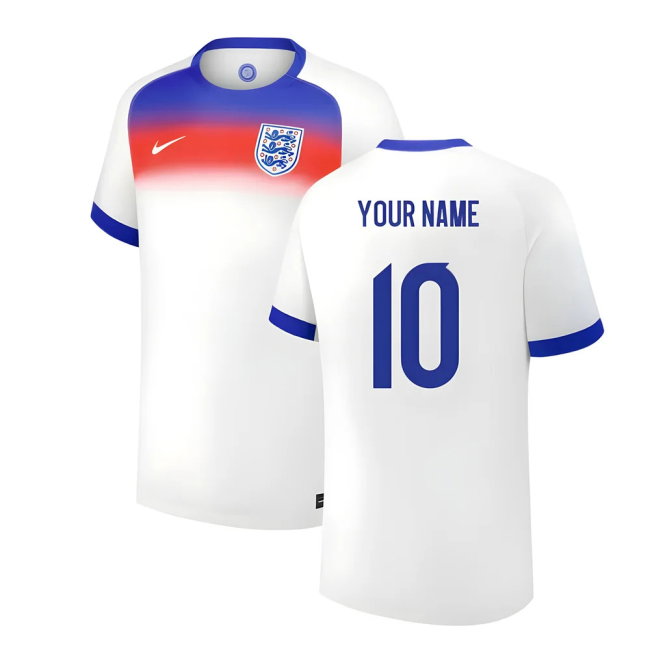 2025 England Womens Team Home Shirt (Kids) (Your Name)