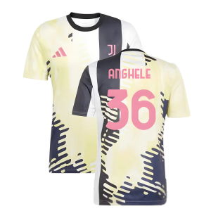 2025 Juventus Pre-Match Shirt (Yellow) (Anghele 36)