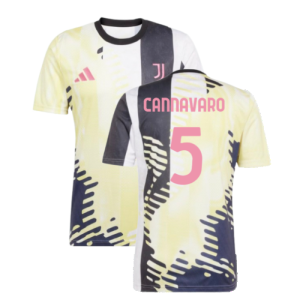 2025 Juventus Pre-Match Shirt (Yellow) (Cannavaro 5)
