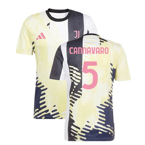2025 Juventus Pre-Match Shirt (Yellow) (Cannavaro 5)