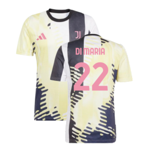 2025 Juventus Pre-Match Shirt (Yellow) (Di Maria 22)