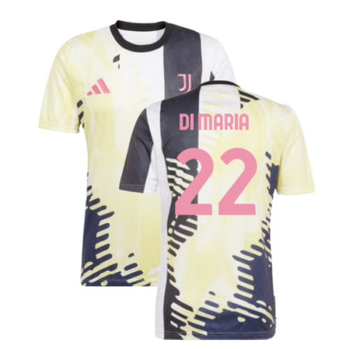 2025 Juventus Pre-Match Shirt (Yellow) (Di Maria 22)