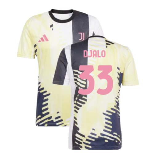 2025 Juventus Pre-Match Shirt (Yellow) (Djalo 33)