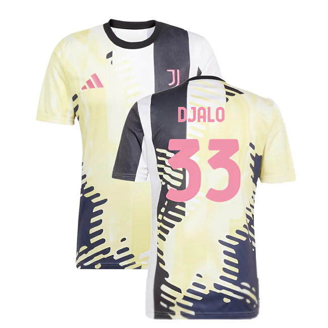 2025 Juventus Pre-Match Shirt (Yellow) (Djalo 33)