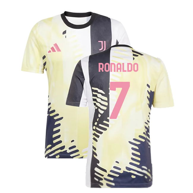 2025 Juventus Pre-Match Shirt (Yellow) (Ronaldo 7)